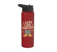 Bottes de cowboy western I Love Line Dancing Stainless Steel Insulated Water Bottle