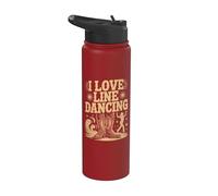 Bottes de cowboy western I Love Line Dancing Stainless Steel Insulated Water Bottle