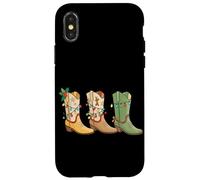 Bottes de Cowgirl de Noël Western Country pour Femmes Howdy Xmas Coque pour iPhone X/XS