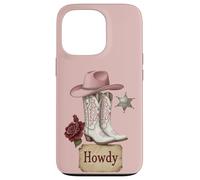 Bottes de Cowgirl Rose Shérif Western Country Style Fashion Coque pour iPhone 13 Pro