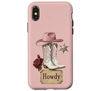 Bottes de Cowgirl Rose Shérif Western Country Style Fashion Coque pour iPhone X/XS