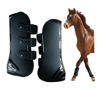 Bottes de glace à cheval, bottes de cheval 2pcs Grands bottes de tendon de saut de saut de cheval Coque en obus des bottes de cheval avec un choc moelleux Absorbant des amortisseurs Bottes de protège