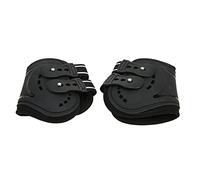 Bottes de jambe arrière de cheval, respirantes, réglables, anti-glissement, légères, protection du boulet de cheval, noires, pour spectacle d'entraînement (M(45x34x3 7cm/17,7x13,4x14,6 pouces, pour