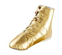 Bottes de Jazz pour Femme - Chaussures de Danse Plates à Lacets avec Semelle Fendue