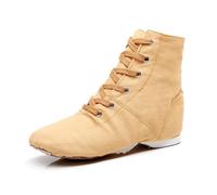 Bottes de Jazz pour Femme - Chaussures de Danse Plates à Lacets avec Semelle Fendue