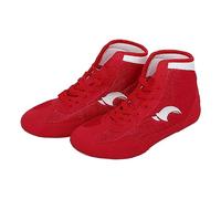 Bottes de lutte pour enfants, bottes de boxe antidérapantes, chaussures pieds nus et minimalistes, chaussures de fitness, chaussures d'arts martiaux, chaussures de lutte, fitness, gymnase, rouge, 34