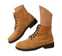 Bottes de marche d'hiver pour femme - Imperméables - Doublure en fourrure - Fermeture éclair - Chaussures légères antidérapantes mi-mollet - Chaudes, kaki, 40 EU