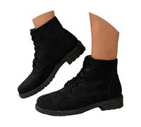 Bottes de marche d'hiver pour femme - Imperméables - Doublure en fourrure - Fermeture éclair - Chaussures légères antidérapantes mi-mollet - Chaudes, Noir , 39 EU