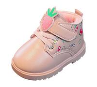 Bottes De Mode pour Enfants À La Mode Bottes Simples De Style Anglais pour Filles Bottes en Coton À Impression De Fruits Fille Bottes Bout Ouvert