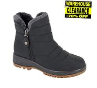 Bottes De Mode Pour Femmes En Noir Avec Doublure Thermique Boulevard Connie