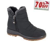 Bottes De Mode Pour Femmes En Noir Avec Doublure Thermique Boulevard Connie