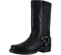 Bottes de motard à boucle occidentale - Noir - Noir , 42 1/3 EU