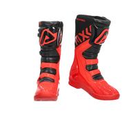 Bottes De Moto ACERBIS Homologuées X-Team Rouges/Nerfs Fermeture 4 Crochets