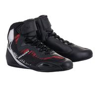Alpinestars Faster-3 Rideknit Chaussures de moto, noir-rouge-argent, taille 40 41 pour homme