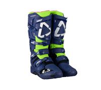 Bottes De Moto LEATT Moto 4.5 Enduro Bleu Vert Noir Fermeture SideLock