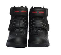 Bottes de Moto Professionnelles Hommes Bottes de Motard Motos de Course équitation Armure Chaussures de Sport,Black-39