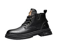 Bottes de neige chaudes pour homme - Style vintage - Chaussures d'hiver chaudes - Légères - Grande taille - Durable - Pour l'extérieur, le cyclisme, la randonnée, le ski, Noir , 41 1/3 EU
