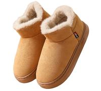 Bottes de neige d'hiver 2026 avec doublure en polaire douillette, semelle intérieure en mousse à mémoire de forme pour un confort optimal par tous les temps, kaki, 42 EU