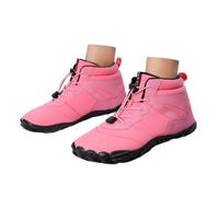 Bottes de neige d'hiver 37 avec lacets, bottes chaudes et confortables pour hommes et femmes bottes amphibiens hautes, Rose 2, 37 EU