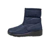 Bottes de neige d'hiver chaudes en daim doublé de fourrure pour femme - Coupe large - Bout rond - Antidérapantes - Grande taille - Fermeture éclair latérale - Lacets - Talon bas - Chaussures de marche