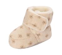 Bottes de neige d'hiver en peluche pour bébé garçon et fille avec nœud papillon antidérapant en polaire chaude, Teint, 17 EU