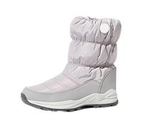 Bottes de neige d'hiver pour femme avec doublure thermique, isolation confortable, chaussures à enfiler pour l'extérieur par temps froid, argenté, 39 EU