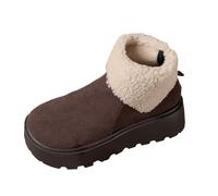 Bottes de neige d'hiver pour femme, avec semelle épaisse, bottines chaudes doublées pour activités de plein air, vie quotidienne, café, 36 EU