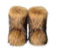 Bottes de neige d'hiver pour femme - Chaussures chaudes doublées en peluche de 26 cm - Chaussures élégantes pour temps froid avec intérieur doux | Bottes d'hiver décontractées pour femme