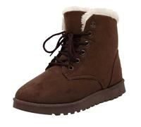 Bottes de neige d'hiver pour femme - Doublure chaude - Confortables - Pour l'extérieur - Par temps froid - Pour la randonnée, café, 43 EU