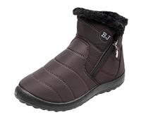 Bottes de neige d'hiver pour homme et femme avec doublure en fourrure - Imperméables - Chaudes - Antidérapantes - Doublées en fourrure - Antidérapantes - Coupe large - Chaussures de marche d'hiver