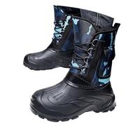 Bottes de neige d'hiver pour l'extérieur jusqu'au mollet avec semelle à enfiler pour temps froid, bottes antidérapantes pour homme avec doublure en polaire chaude pour les activités de loisirs