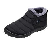 Bottes de neige doublées imperméables pour femme - Bottes d'hiver antidérapantes - Bottes courtes - Chaussures de loisirs - Chaussures de course sur route - Ultra confortables - Chaussures de marche