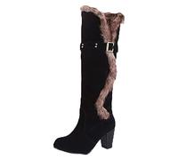 Bottes de Neige Femme Hiver Fourrées Imperméables Chaudes Bottes Chaudes avec Doublure Fourrure, Protection Froid, Style Casual pour Neige, Ville et Sorties Extérieures