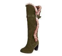 Bottes de Neige Femme Hiver Fourrées Imperméables Chaudes Bottes Chaudes avec Doublure Fourrure, Protection Froid, Style Casual pour Neige, Ville et Sorties Extérieures