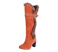 Bottes de Neige Femme Hiver Fourrées Imperméables Chaudes Bottes Chaudes avec Doublure Fourrure, Protection Froid, Style Casual pour Neige, Ville et Sorties Extérieures