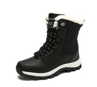 Bottes de Neige Femme Imperméable Mi-Mollet Bottes Femme Hiver Chaude Snow Boots Fourrées Confort Bottines Chaussures de Randonnée Ski Antidérapante Chaussure Orthopedique Hiver Bottine Botte de Neige