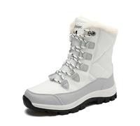 Bottes de Neige Femme Imperméable Mi-Mollet Bottes Femme Hiver Chaude Snow Boots Fourrées Confort Bottines Chaussures de Randonnée Ski Antidérapante Chaussure Orthopedique Hiver Bottine Botte de Neige