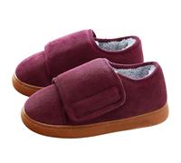 Bottes de Neige Hiver Femmes Hommes, avec Chaud Fourrure Doublure, Chaussure Hiver Chaude Confortables Antidérapant, for Personnes âgées Women Wine Red 40