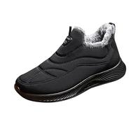 Bottes de neige imperméables pour femme - Coupe large - Chaudes - Coussin bas - Soutien de la voûte plantaire - Baskets compensées légères et antidérapantes - Confortables à lacets - Chaussures de