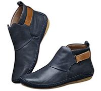 Bottes de neige imperméables rieker hiver pluie neige imperméables bottes de plein air chaudes bottes de neige élégantes bottes d'hiver vintage avec talon chunky hiver, bleu, 37 EU