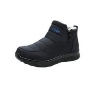 Bottes de neige isolées pour femme, doublure en fourrure chaude, bottes de neige confortables, imperméables, antidérapantes, chaussures d'extérieur, bleu, 38 EU