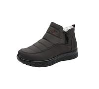 Bottes de neige isolées pour femme, doublure en fourrure chaude, bottes de neige confortables, imperméables, antidérapantes, chaussures d'extérieur, marron, 36.5 EU