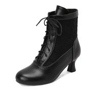 Bottes de neige légères en daim pour femme, coupe large, commerce extérieur, grande taille, talon bloc au genou, mollet, Noir , 39.5 EU