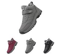 Bottes de neige orthopédiques chaudes pour femme avec soutien de la voûte plantaire - Confortables - Doublure en fourrure - Chaussures de marche thermiques antidérapantes - Imperméables - Faciles à