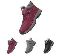 Bottes de neige orthopédiques chaudes pour femme avec soutien de la voûte plantaire - Confortables - Doublure en fourrure - Chaussures de marche thermiques antidérapantes - Imperméables - Faciles à