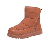 Bottes de neige plates pour enfants | Bottines de randonnée rembourrées antidérapantes pour garçons et filles avec semelle épaisse - Chaussures d'hiver chaudes et