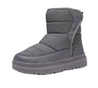 Bottes de neige plates pour enfants | Bottines de randonnée rembourrées antidérapantes pour garçons et filles avec semelle épaisse - Chaussures d'hiver chaudes et