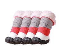 Bottes de neige pour chien - Chaussures pour animaux de compagnie - Avec protection des pattes - Pansement chaud d'été - Imperméables par temps pluvieux - Pour promenades en plein air - Semelle