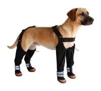 Bottes de neige pour chien - Protection des jambes - Antidérapantes - Imperméables - Avec jarretelles réglables - Pour pattes, chiots, temps froid, neige, hiver, promenades en plein air