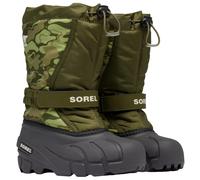 Bottes de neige pour enfants Flurry Print Youth Boot Sorel - Utility Green/Savory 34